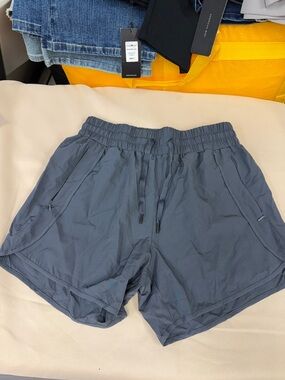 KSMIEN Women’s Athletic Drawstring Shorts - Gray athletic shorts medium size